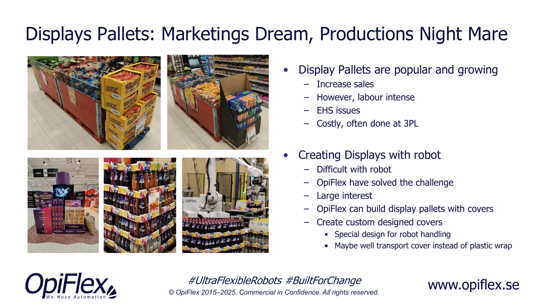 Display pallets: marketing's dream, production's nightmare